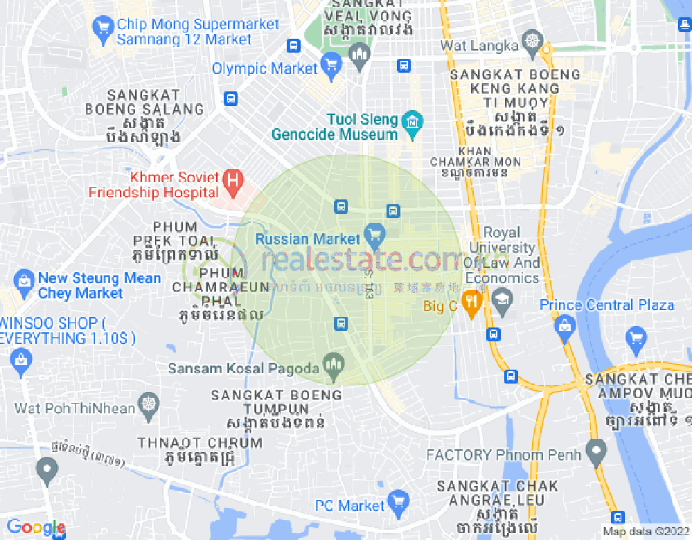 주더분1구역, 짬까몬, 프놈펜 지도