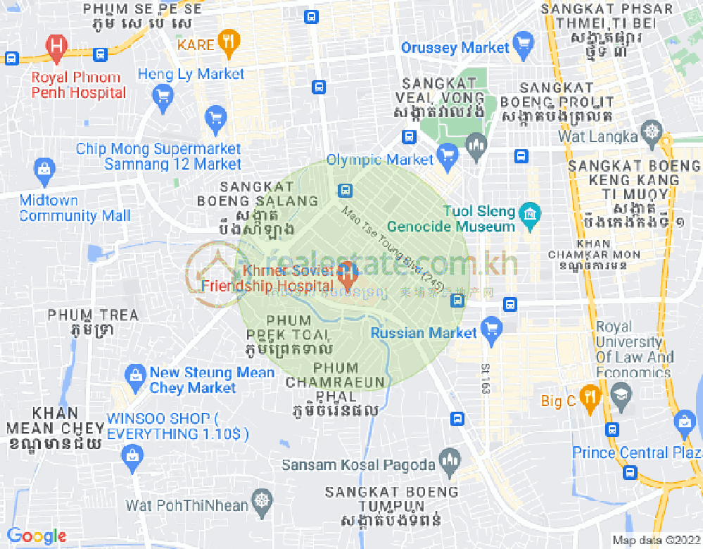 แผนที่ ตุมนบตึก, บึงเกงกอง, พนมเปญ