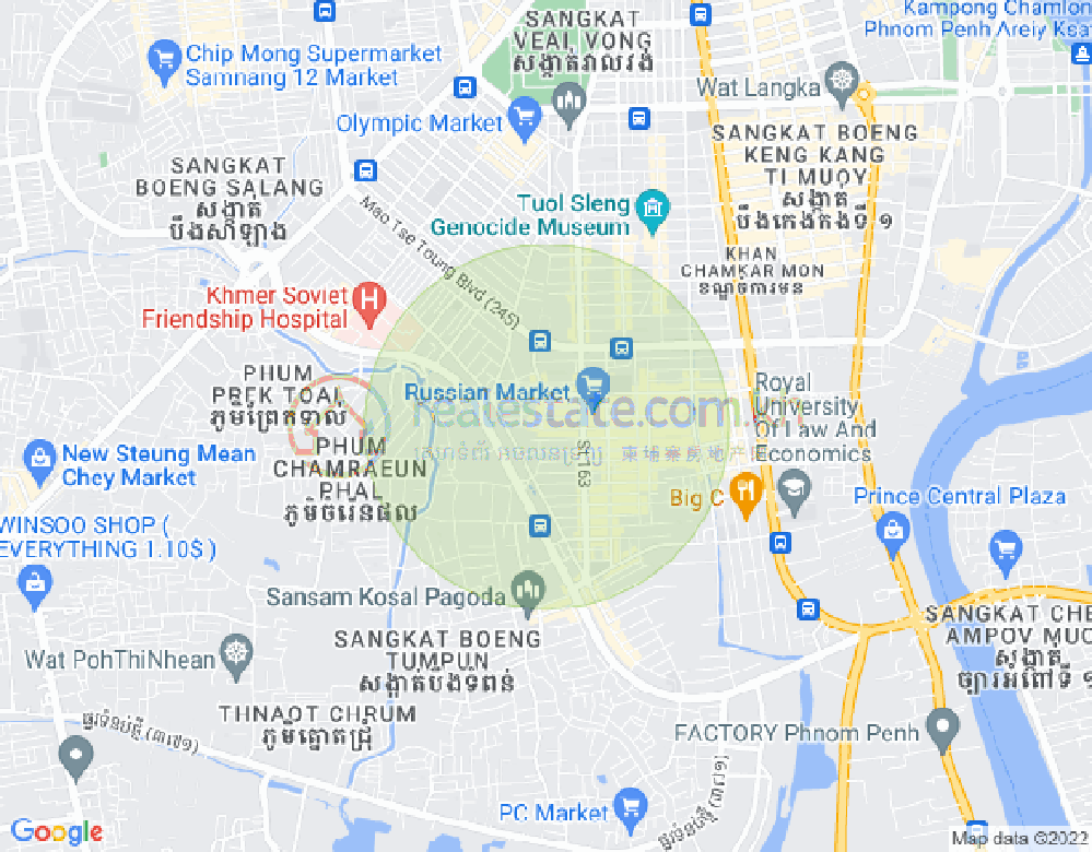 Mapa: Toul Tum Poung 1, Chamkarmon, Phnom Penh