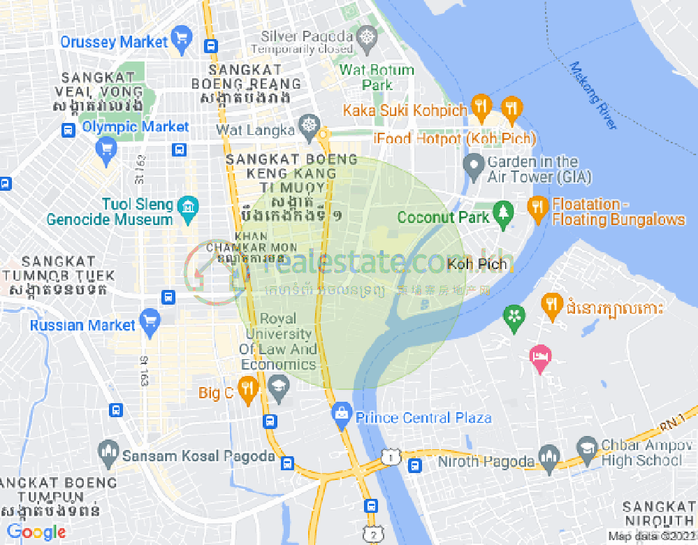 百色河分区, 占卡蒙, 金边地图
