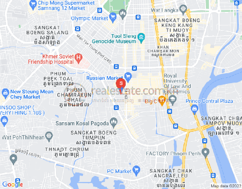 주더분1구역, 짬까몬, 프놈펜 지도