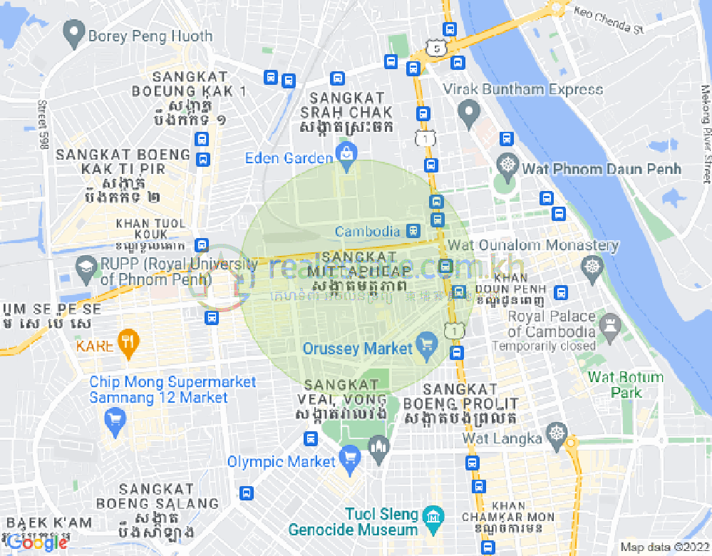 Map of Ou Ruessei 1, 7 Makara, Phnom Penh