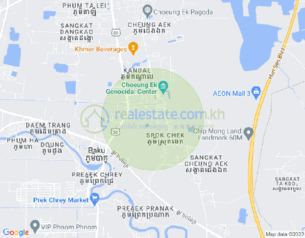Mapa: Krang Pongro, Dangkao, Phnom Penh