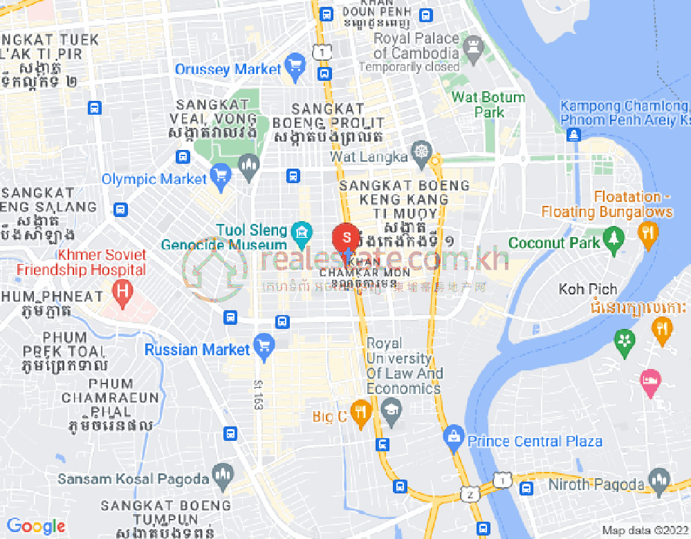 만경강2부구(BKK2), 벙껭깡, 프놈펜 지도
