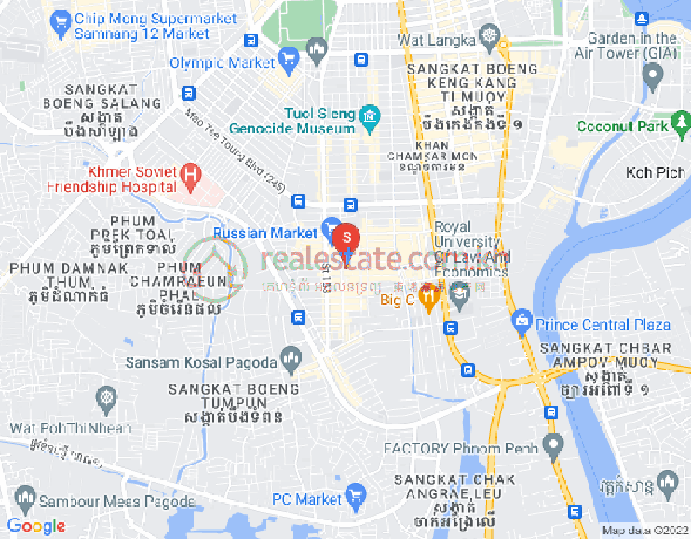 Карта Тул Том Пунг 1, Чамкармон, Пномпень