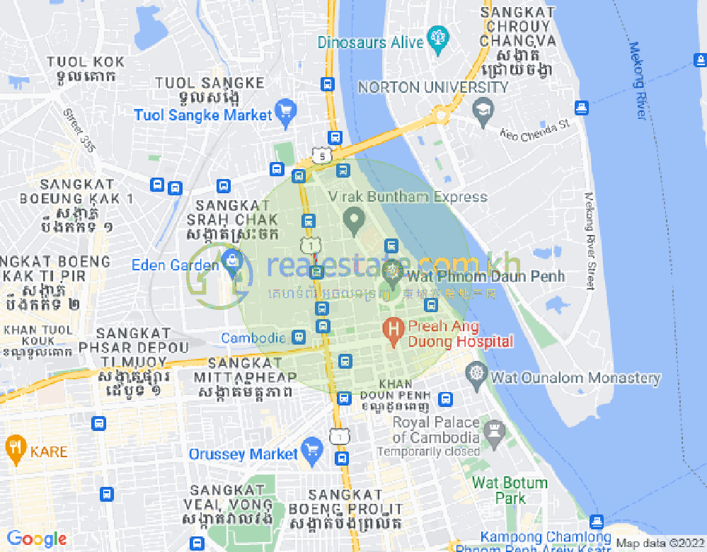 斯拉甲, 隆边区, 金边地图