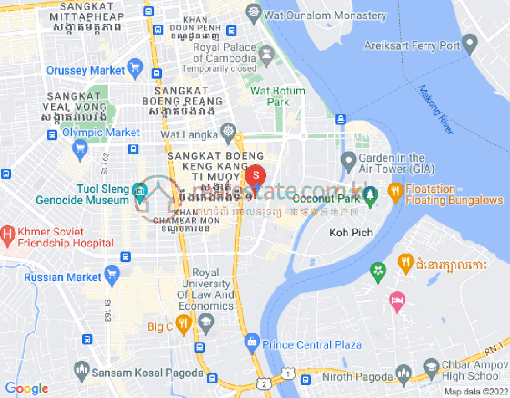 Mapa: Boeung Prolit, 7 Makara, Phnom Penh