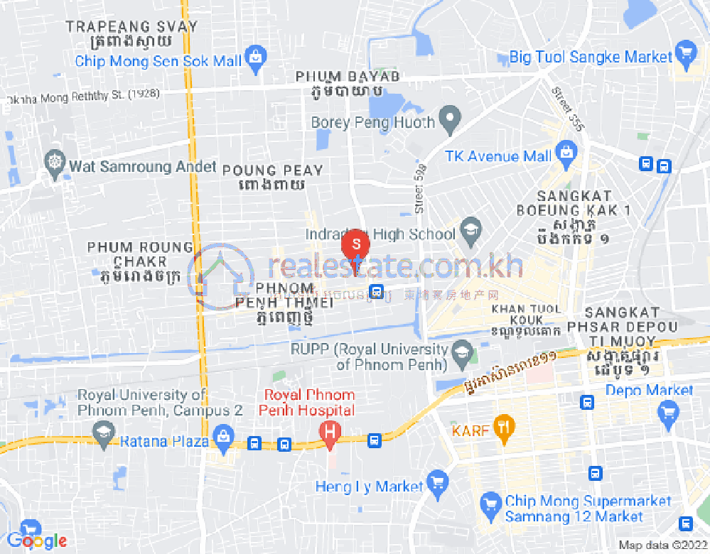 แผนที่ พนมเปญทเมย, แซนสก, พนมเปญ