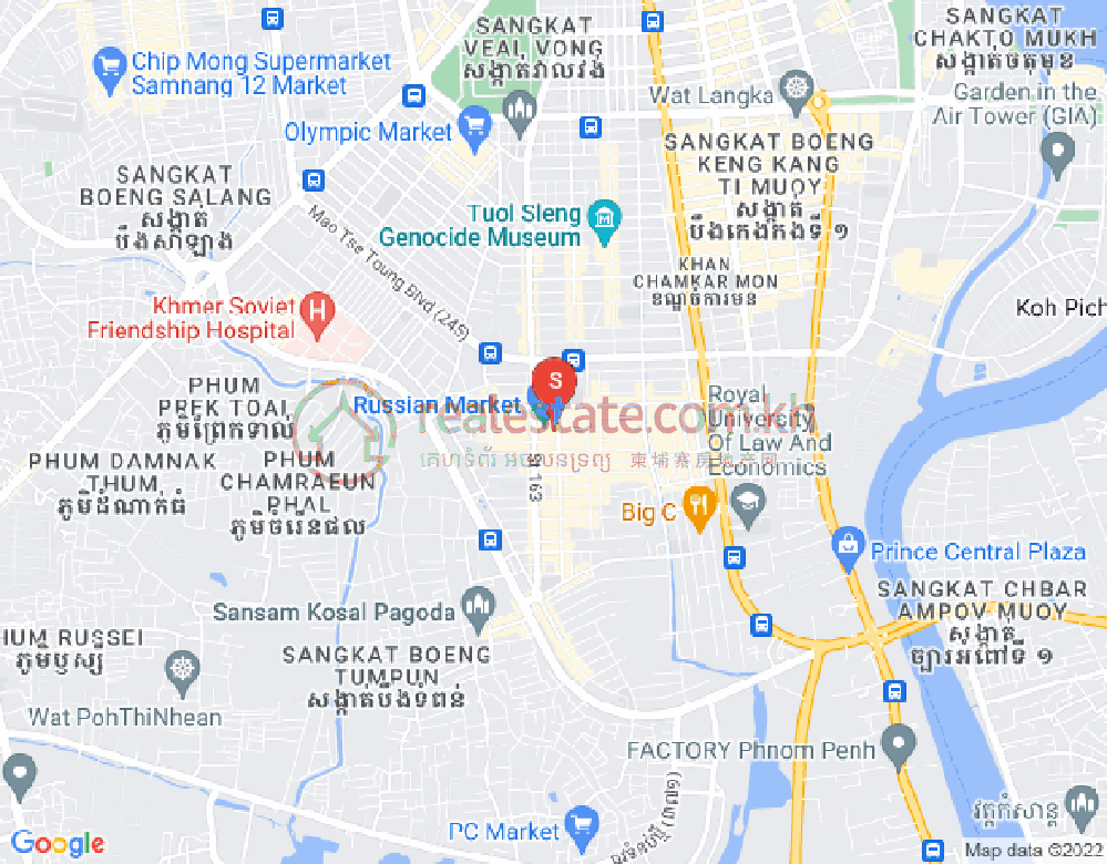 Map of Toul Tum Poung 1, Chamkarmon, Phnom Penh