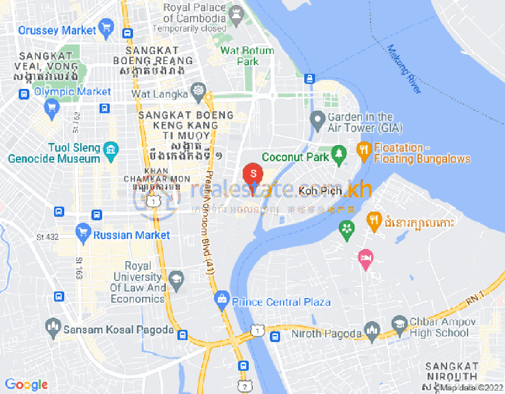 百色河分区, 占卡蒙, 金边地图