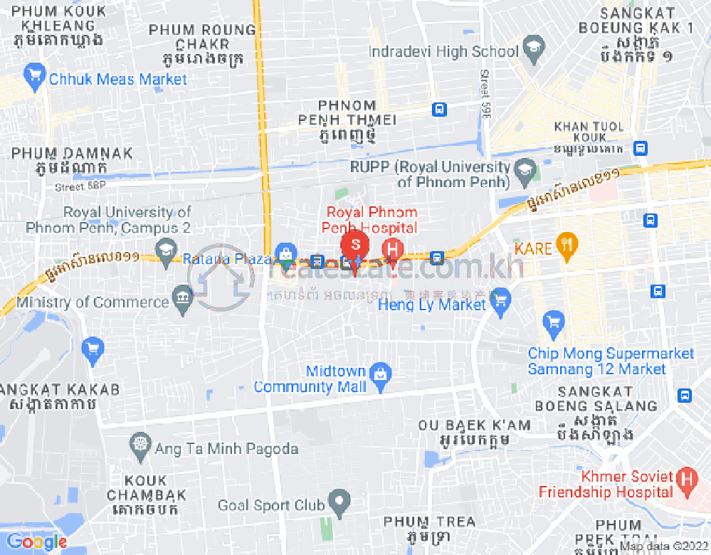แผนที่ ตึกทลา, แซนสก, พนมเปญ