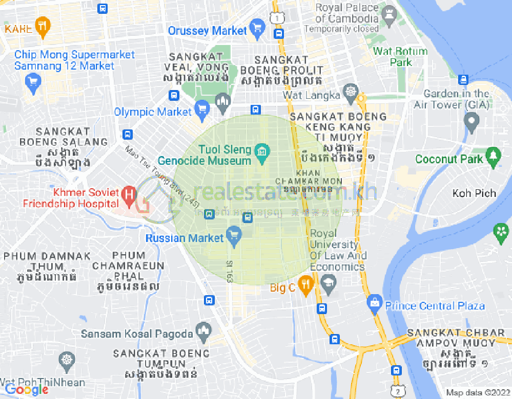 Mapa: BKK 3, Boeng Keng Kang, Phnom Penh