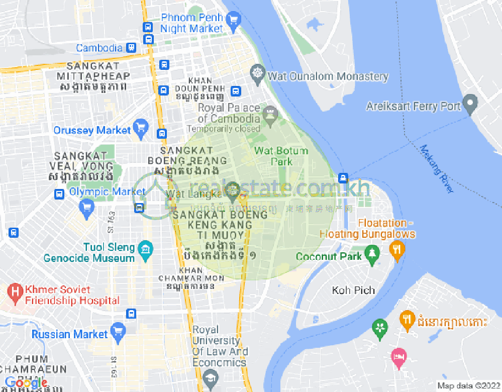 Mapa: bkk3 bkk3, BKK 3, Boeng Keng Kang, Phnom Penh