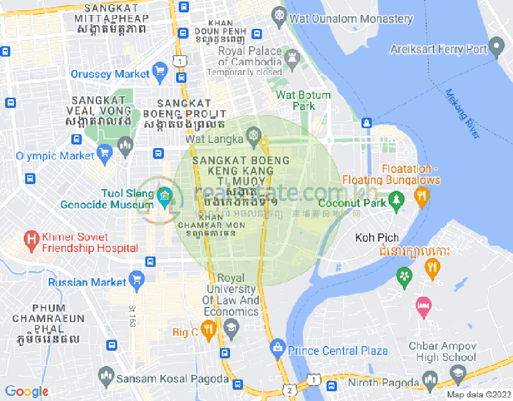 L’attrait Boeung Keng Kangの地図