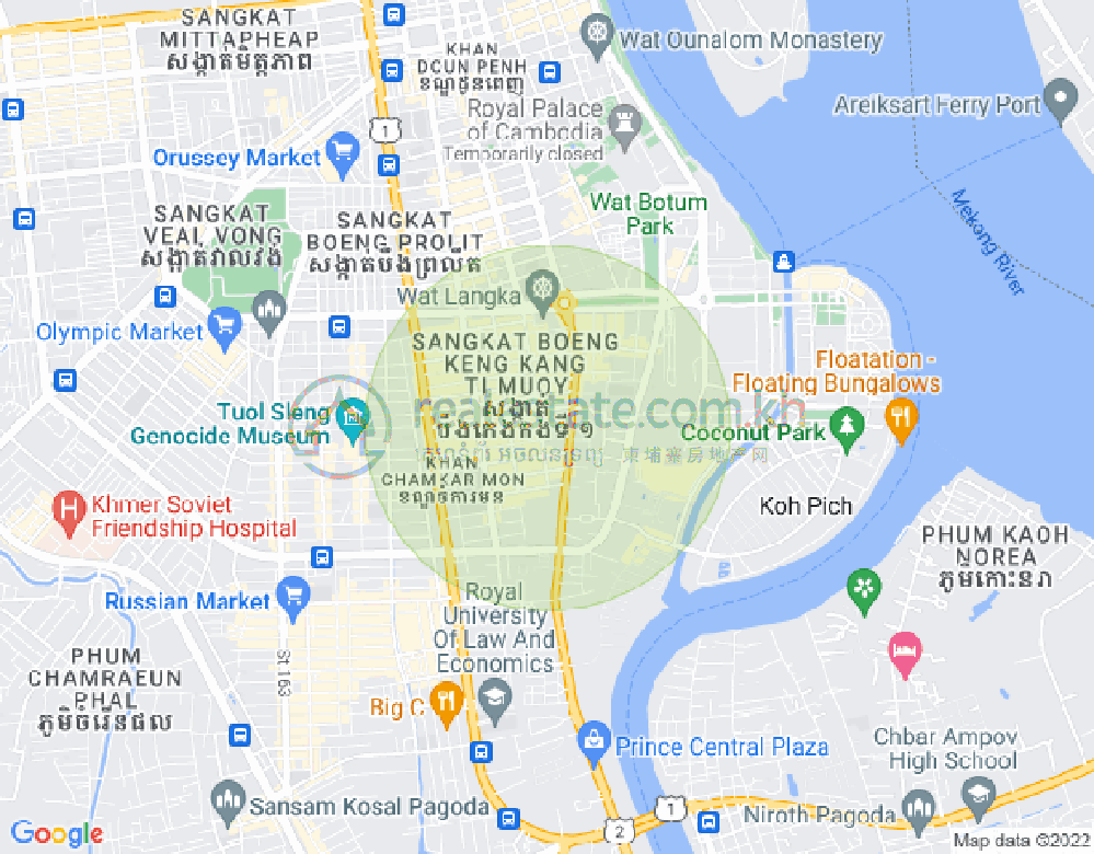 L’attrait Boeung Keng Kangの地図