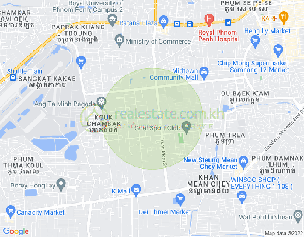 Map of Tuek Thla, Sen Sok, Phnom Penh