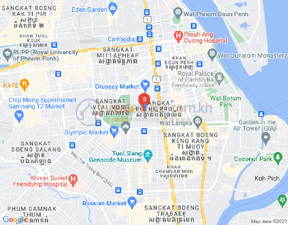 Map of Boeung Prolit, 7 Makara, Phnom Penh