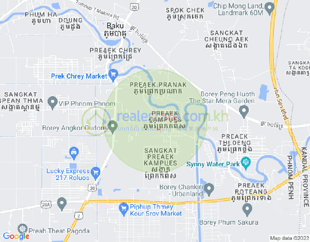 แผนที่ 203 ប៉េងហួត, บีเคเค 2, บึงเกงกอง, พนมเปญ