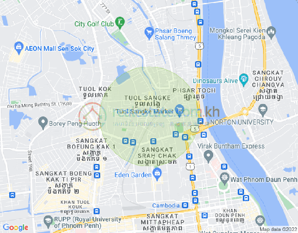 Mapa: Tuol Sangke, Russey Keo, Phnom Penh
