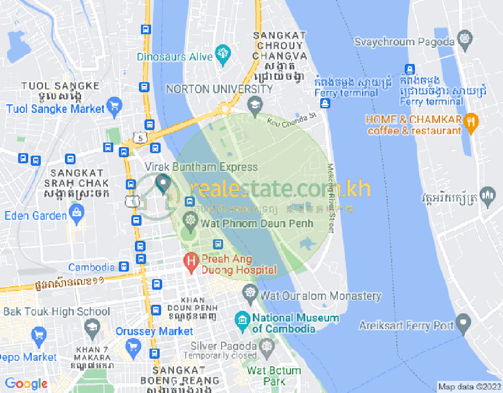 수정화구, 프놈펜 지도