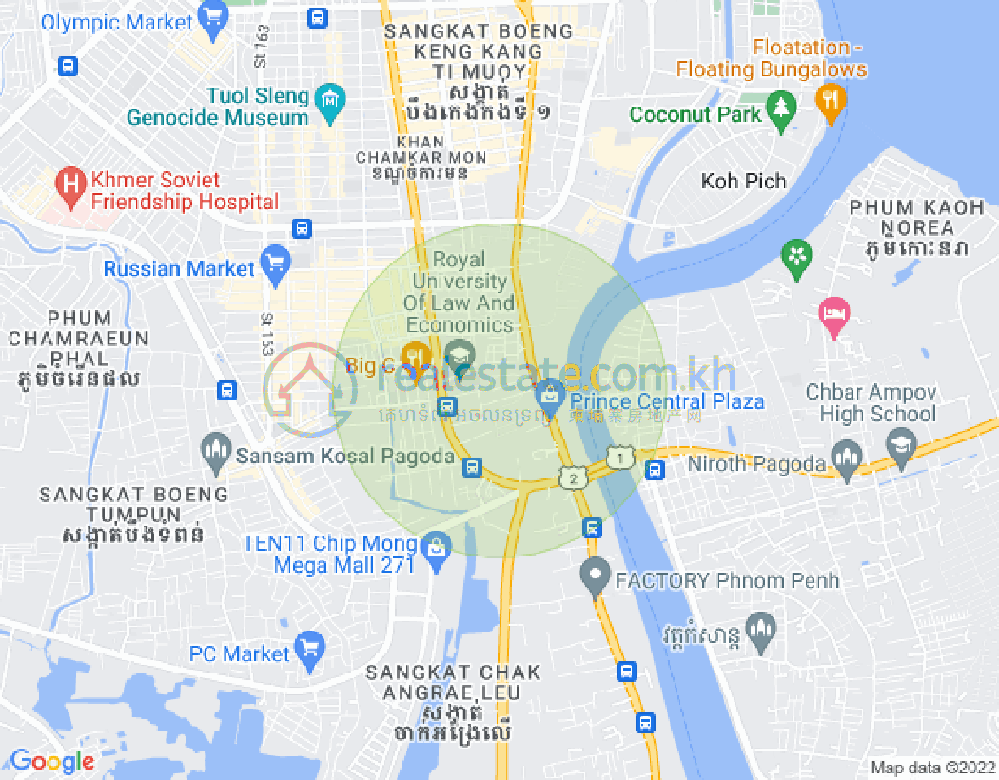 百色河分区, 占卡蒙, 金边地图