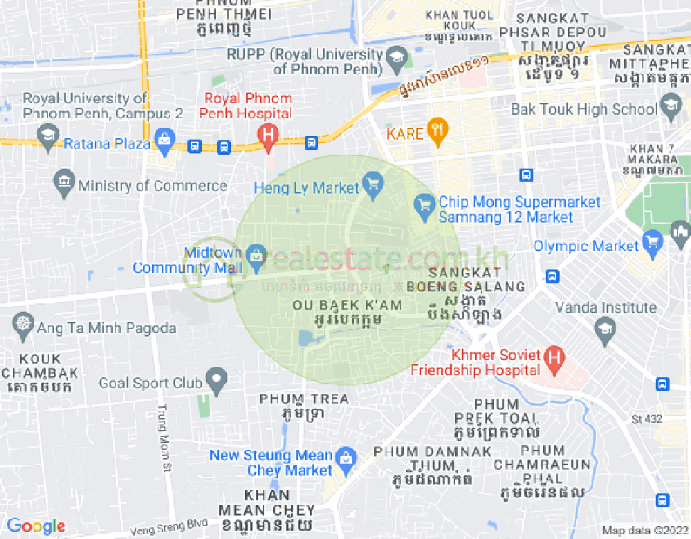 แผนที่ ขมวญ, แซนสก, พนมเปญ