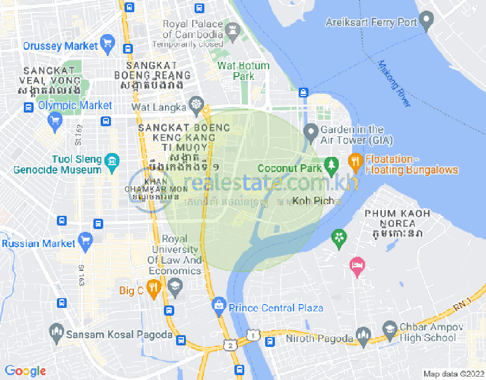 แผนที่ โตนเลบาสัก, จัมการมอน, พนมเปญ