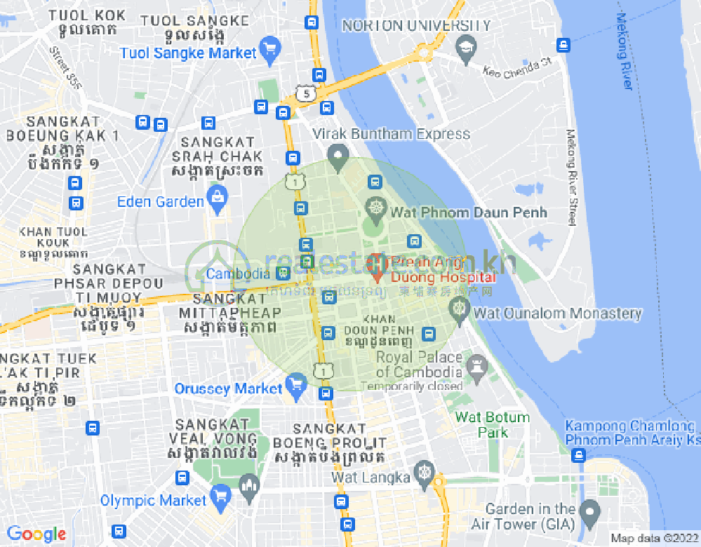 แผนที่ สระจก, ดวนป็ญ, พนมเปญ