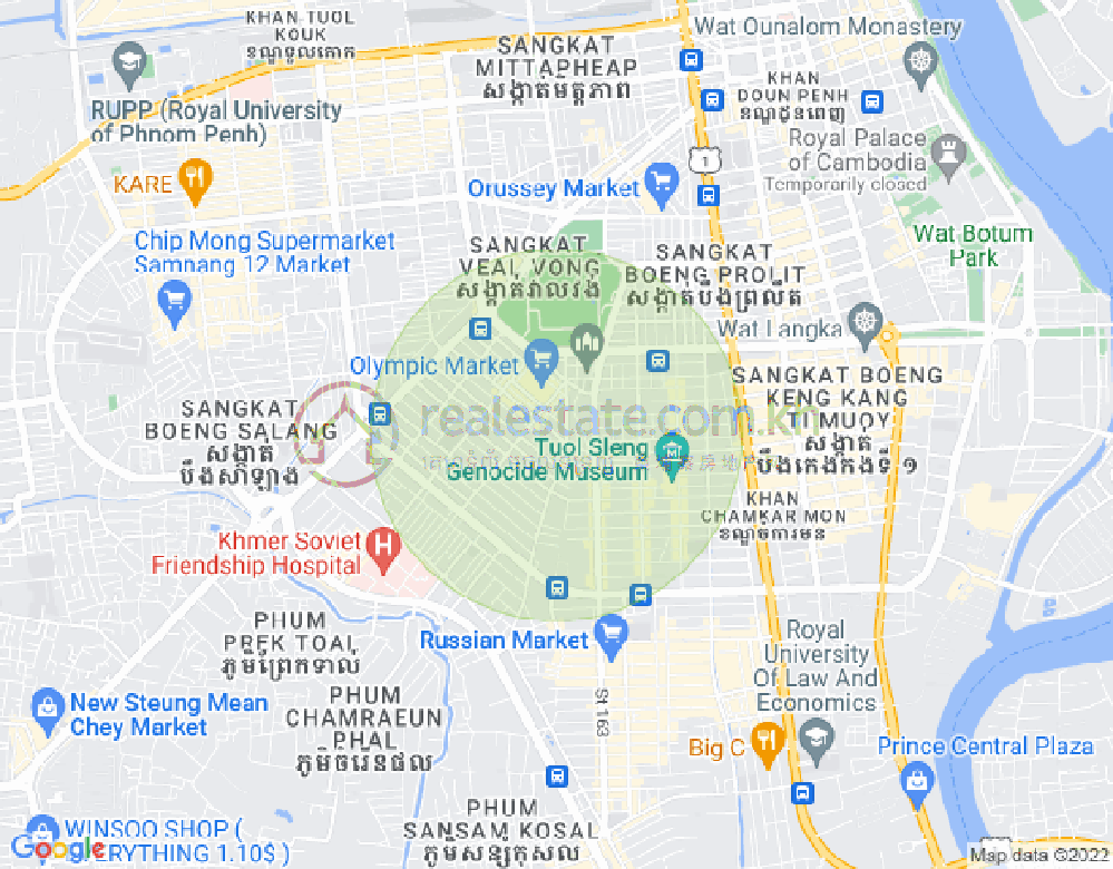 Carte de Olympic, Boeng Keng Kang, Phnom Penh