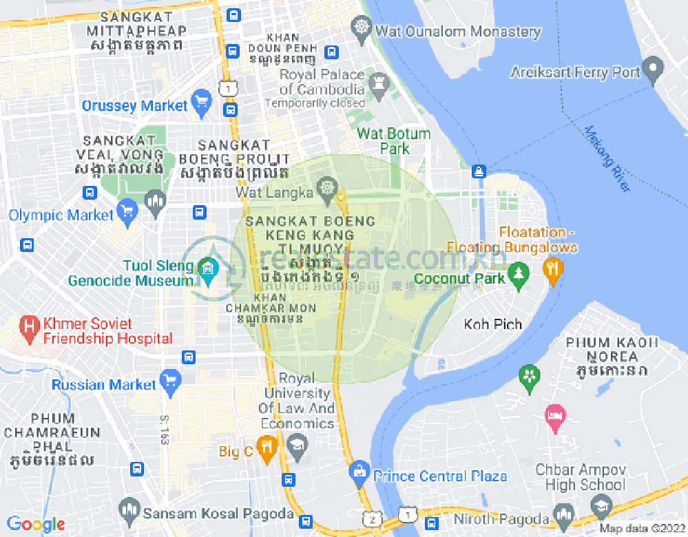 แผนที่ Boeung Prolit, เจ็ดมกรา, พนมเปญ