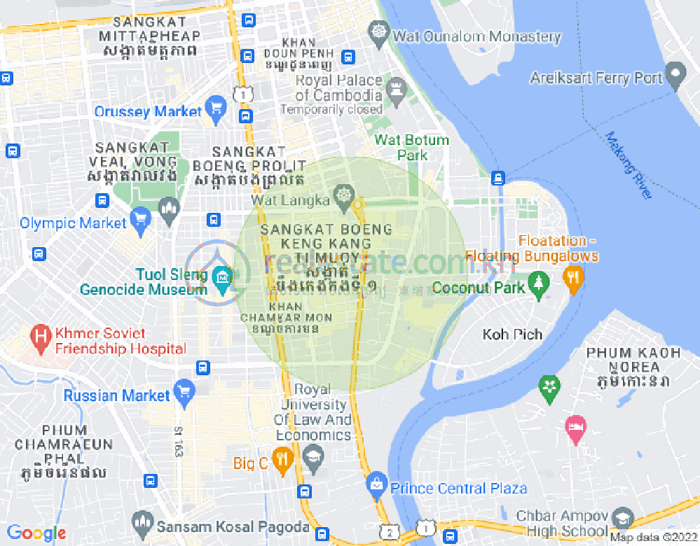 Mapa: Boeung Prolit, 7 Makara, Phnom Penh