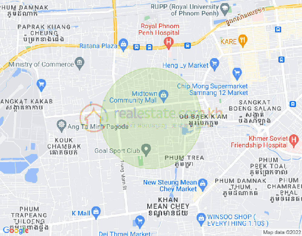 Mapa: 2004, Ou Baek K'am, Sen Sok, Phnom Penh