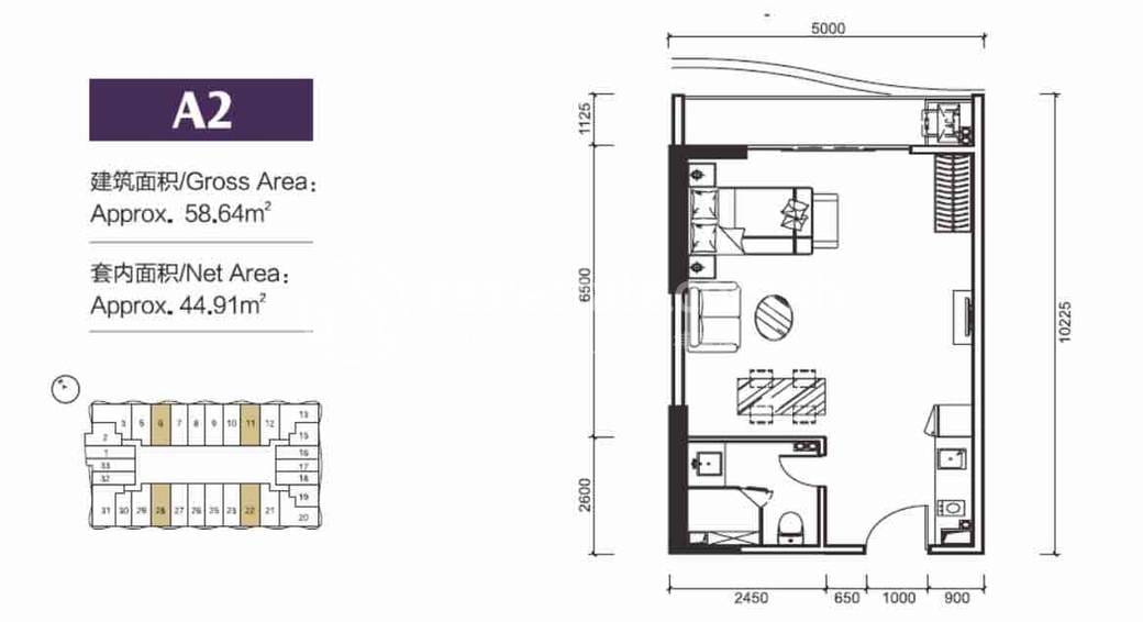 Toul Kork公寓出售，位于Boeung Kak 1Toul Kork，价格$75,000