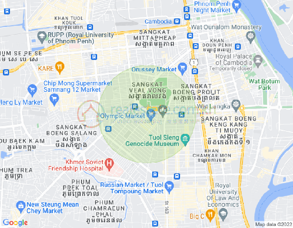 Map of Toul Svay Prey 1, Boeng Keng Kang, Phnom Penh
