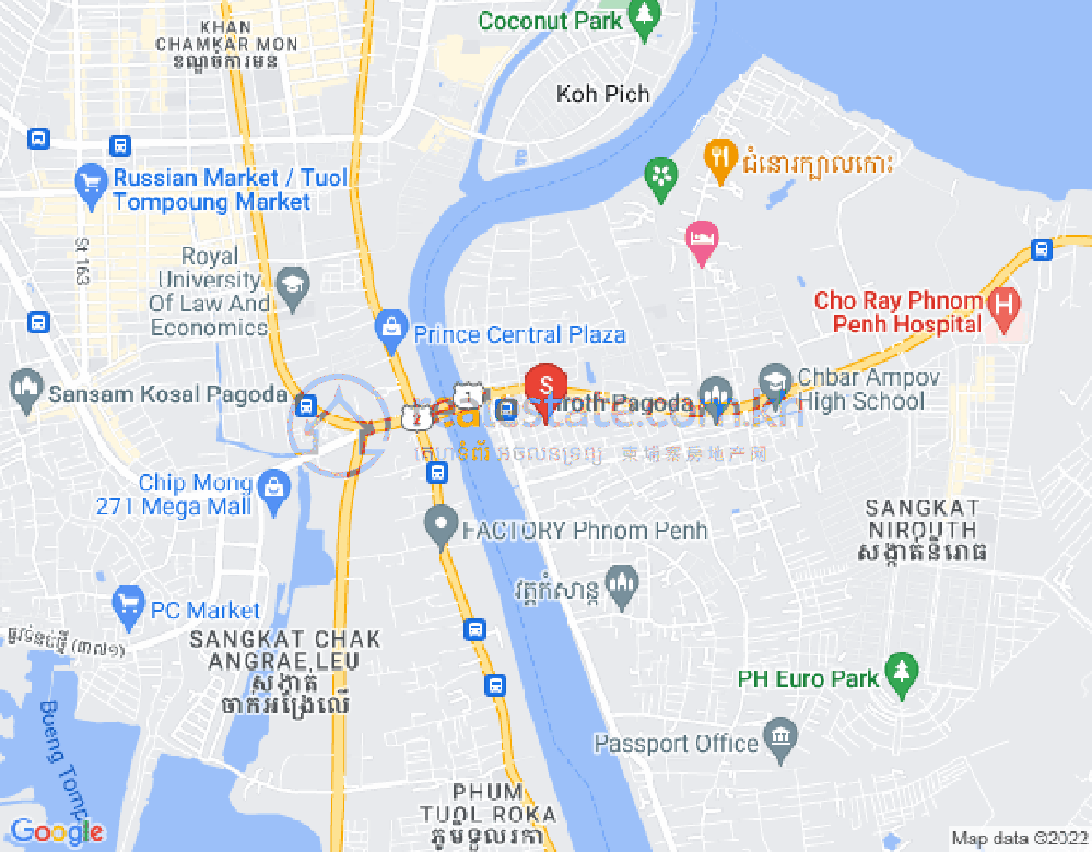 铁桥头区I分区, 铁桥头区, 金边地图