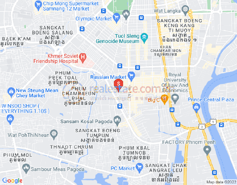 朱德奔1分区, 占卡蒙, 金边地图