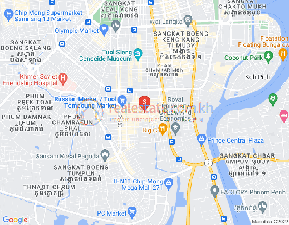 ផែនទី ទួលទំពូង១, ចំការមន, ភ្នំពេញ