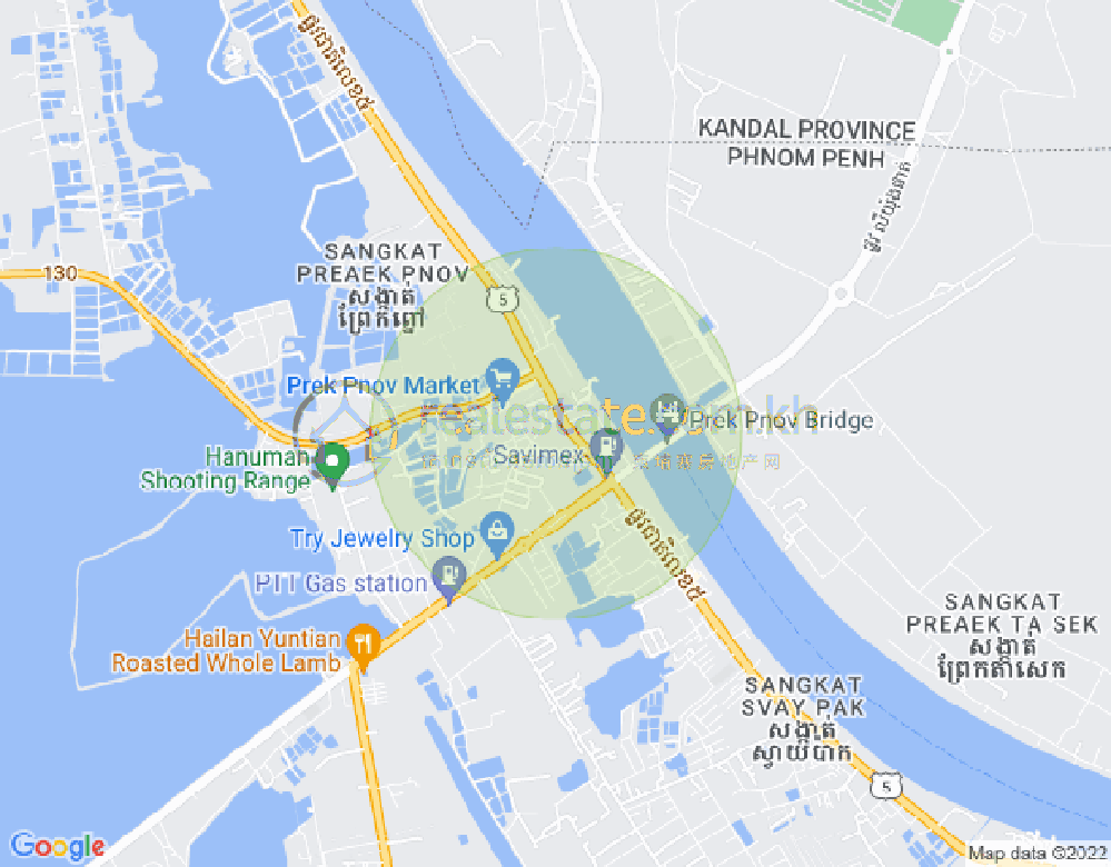 Mapa: Preaek Pnov, Prek Pnov, Phnom Penh