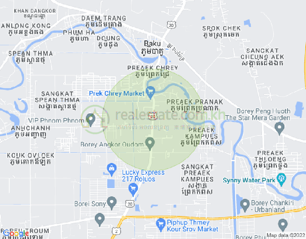 Map of BKK 1, Boeng Keng Kang, Phnom Penh
