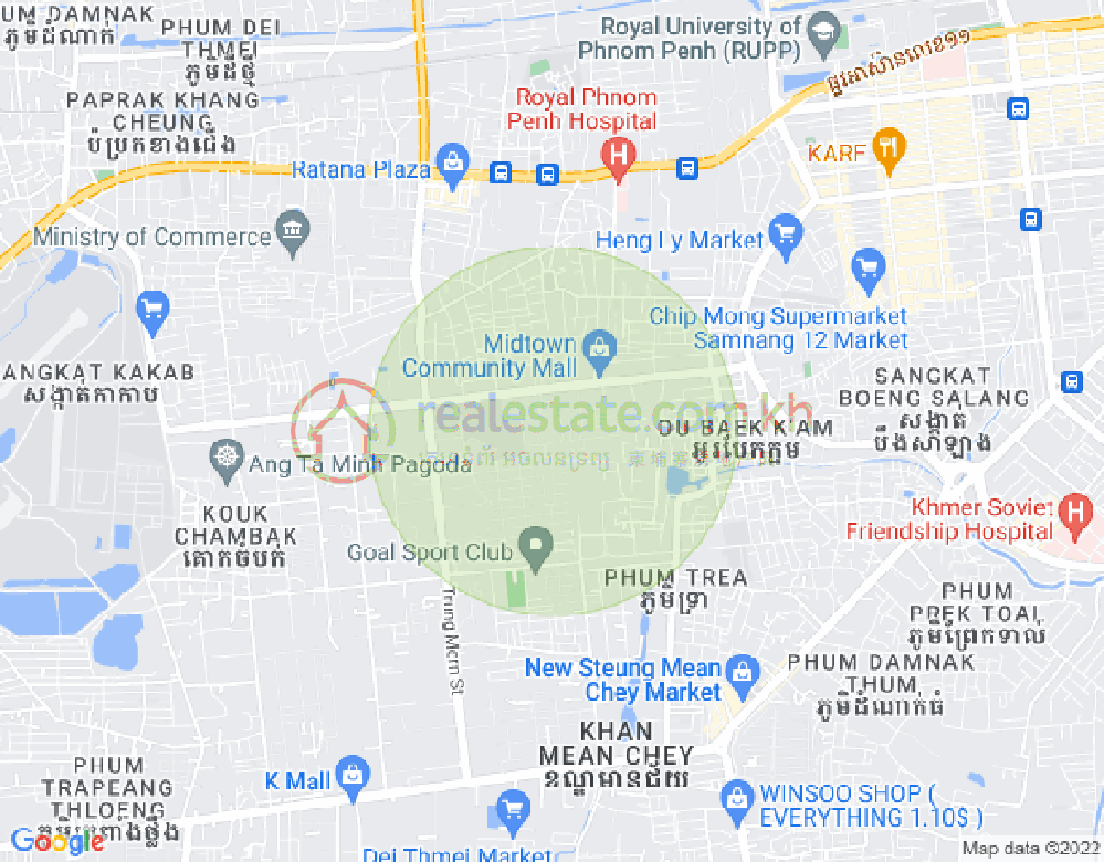 Mapa: 2004, Ou Baek K'am, Sen Sok, Phnom Penh