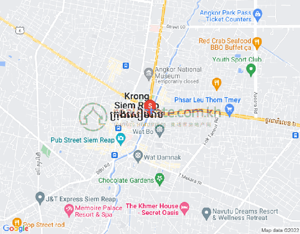 Map of Svay Dankum, Siem Reap