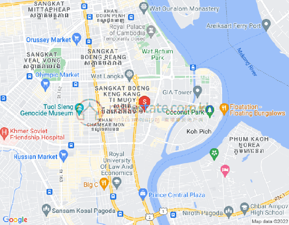 Карта Тул Том Пунг 1, Чамкармон, Пномпень