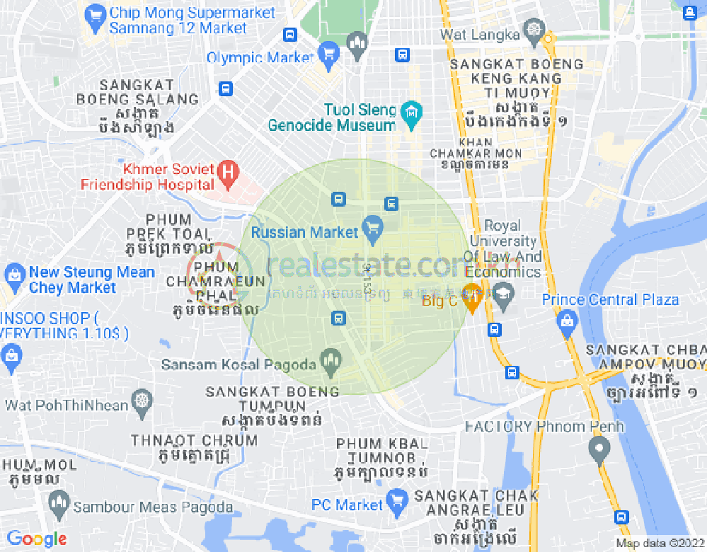 Mapa: Toul Tum Poung 1, Chamkarmon, Phnom Penh