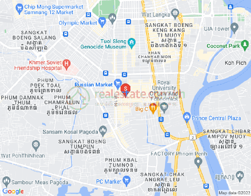 Mapa: Toul Svay Prey 1, Boeng Keng Kang, Phnom Penh