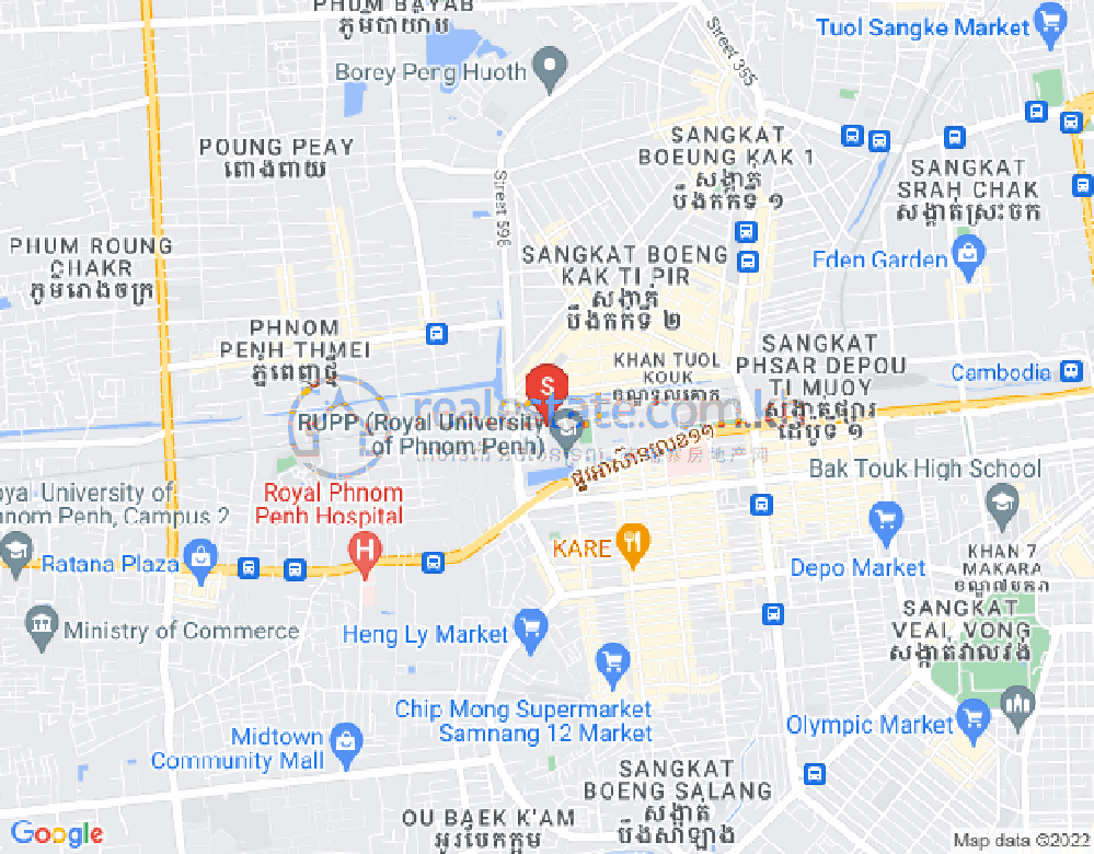 선성 2, 노곡구, 프놈펜 지도