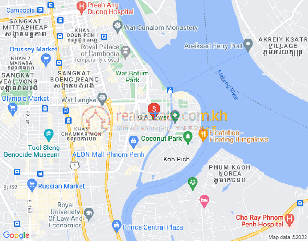 百色河分区, 占卡蒙, 金边地图