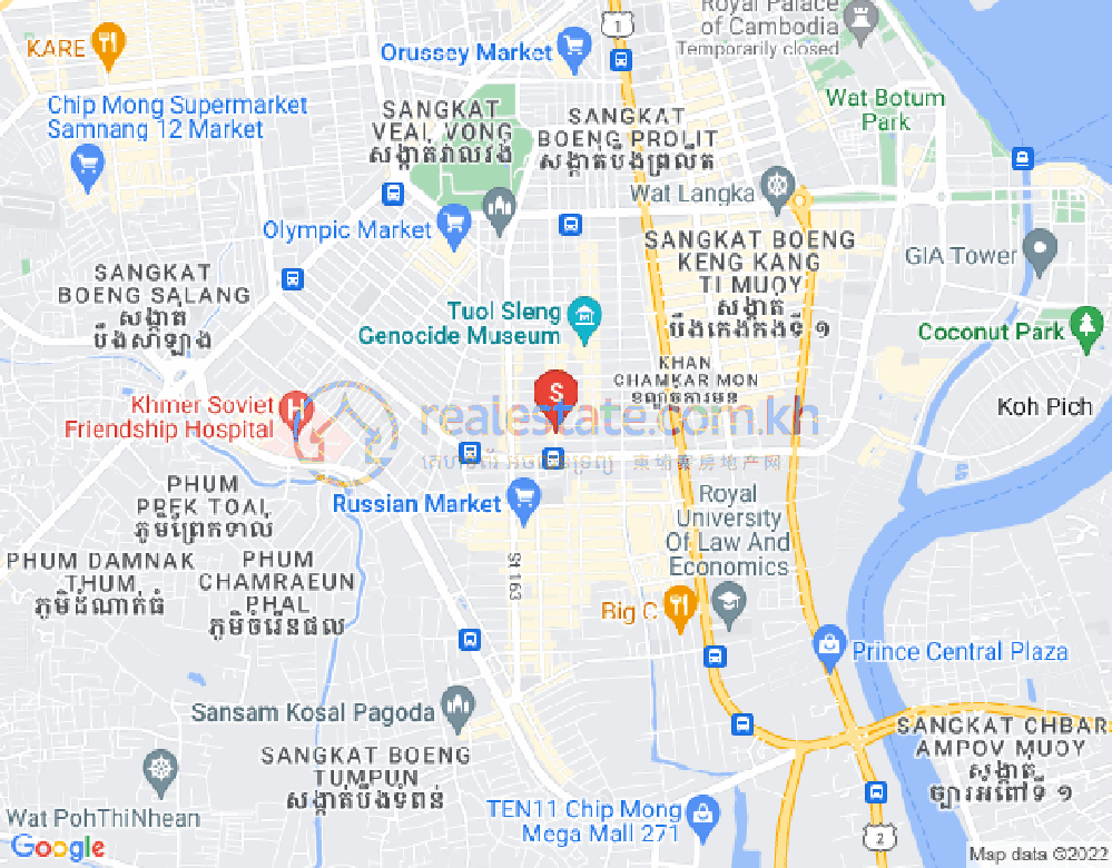 Карта Тул Том Пунг 1, Чамкармон, Пномпень