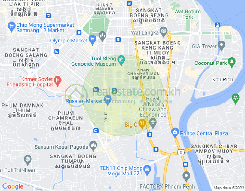 Map of BKK 3, Boeng Keng Kang, Phnom Penh