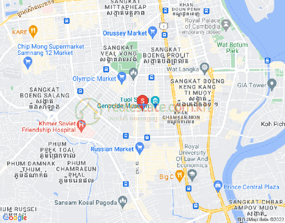 Карта Тул Том Пунг 1, Чамкармон, Пномпень