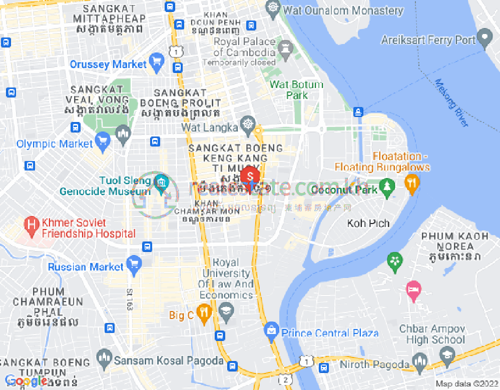 Карта Тул Том Пунг 1, Чамкармон, Пномпень